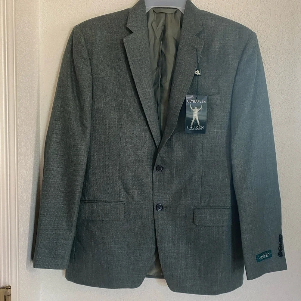 Lauren Ralph Lauren Lexington Sportcoat, Sage Basketweave, Classic Fit, Size 40R